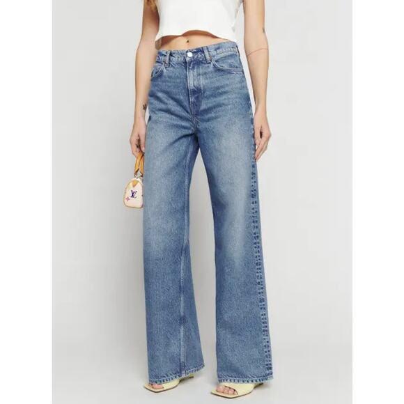 Reformation Cary High Rise Slouchy Wide Leg Jeans in Colorado 24 - Picture 2 of 10
